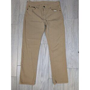 Mott Bow Jeans Mens 32x30 Brown Khaki Skinny Mercer Five Pocket Stretch 129